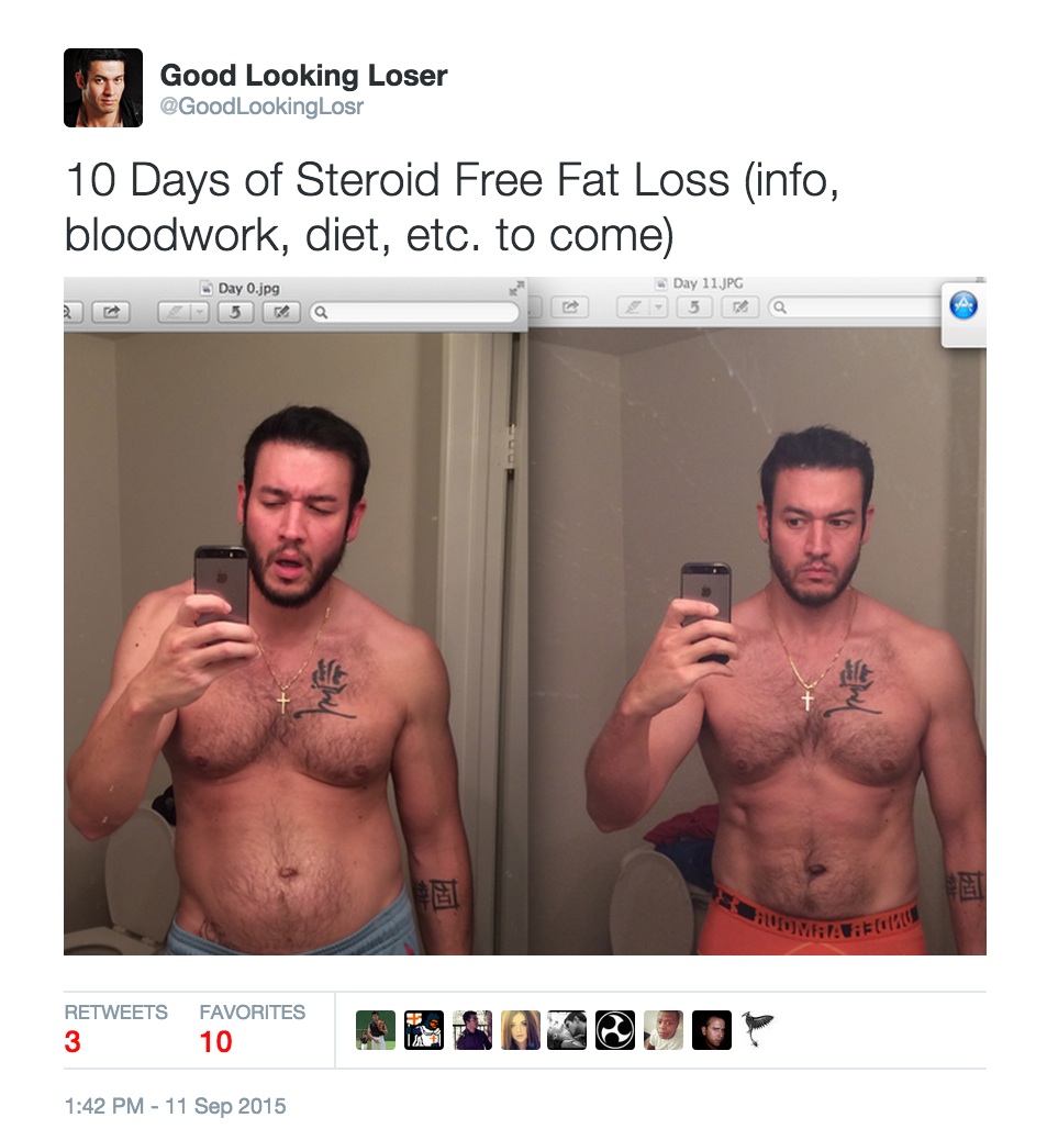 10 days of fat loss twitter