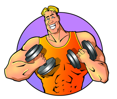 clipart bodybuilder