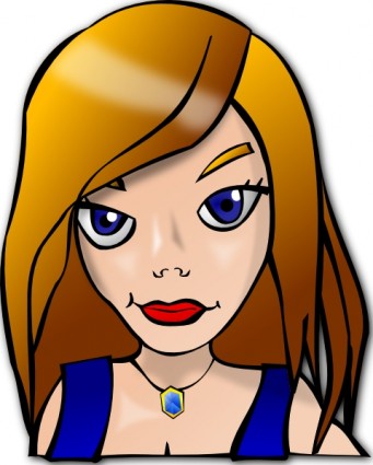people faces girl clip art 23117