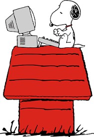 snoopy working