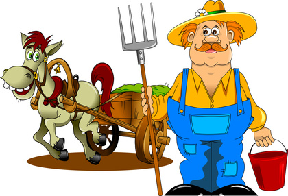 Farmer and Horse 