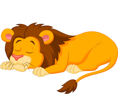 sleeping lion