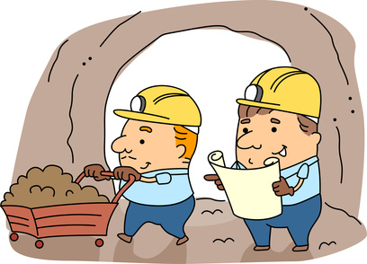 cartoon miners