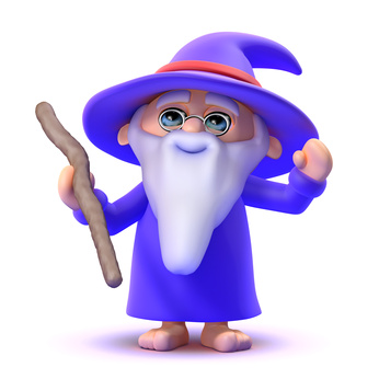 cartoon wizard