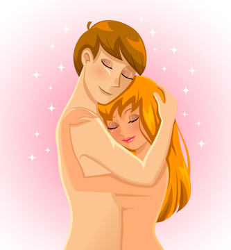 couple hugging clipart