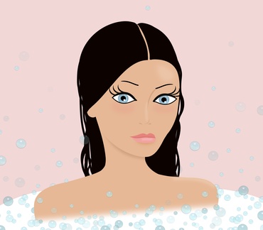 girl hot tub
