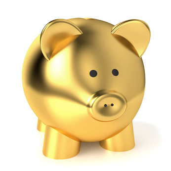 gold piggy bank