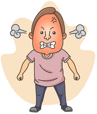 mad clipart guy