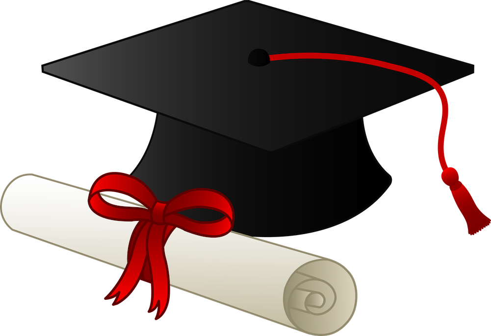 graduation cap and diploma